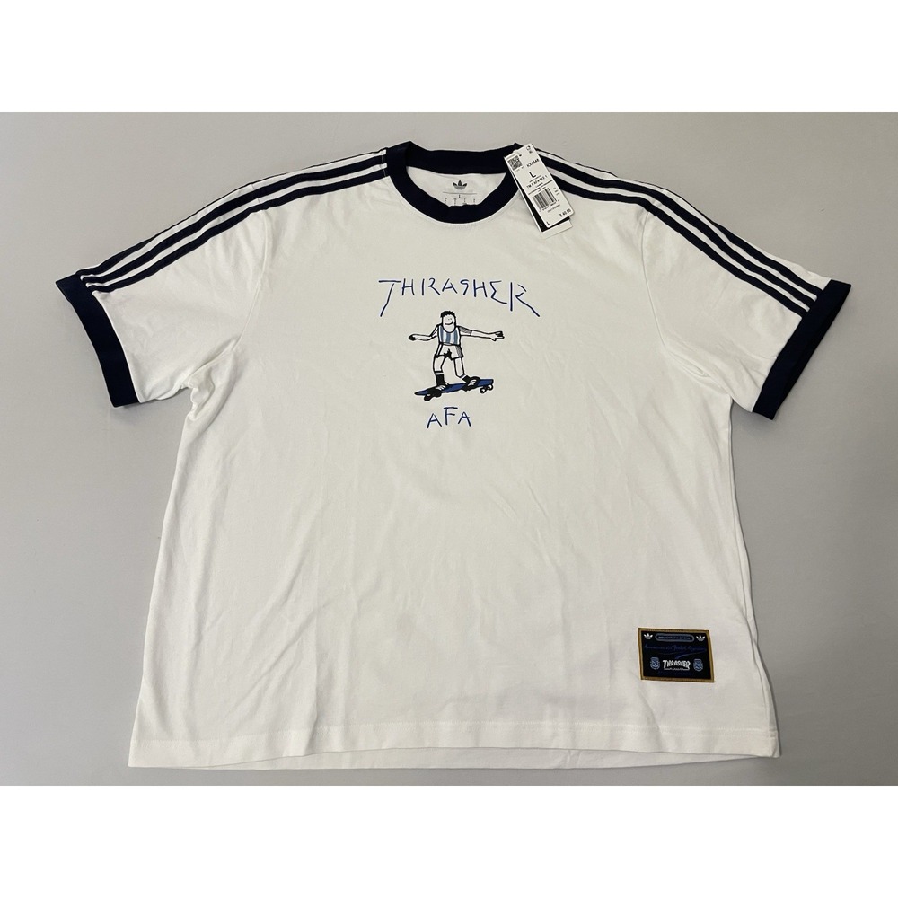 NWT Argentina ADIDAS + Trasher | AFA Skater T-Shirt | L | Gonz Ringer